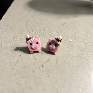BaubleBar Pink Piggy Christmas  Earrings
